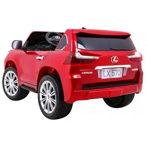 Lexus LX570 Lakierowane Autko dla 2 dzieci Czerwony + Pilot + Koła EVA + Radio MP3 LED 5