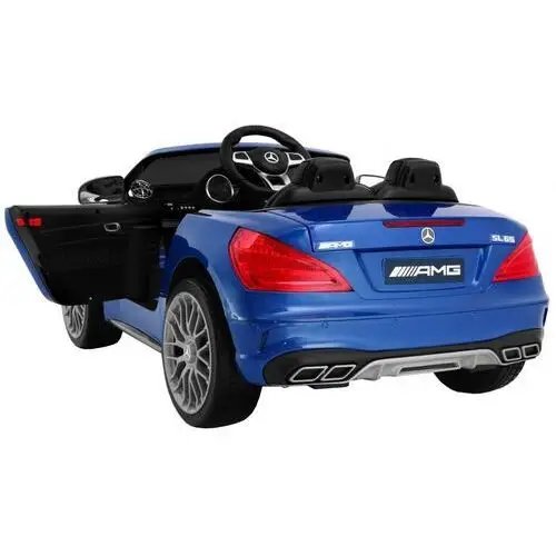 Ramiz Mercedes amg sl65 dla dzieci lakier niebieski + pilot + bagażnik + regulacja siedzenia + mp3 led + wolny start 3