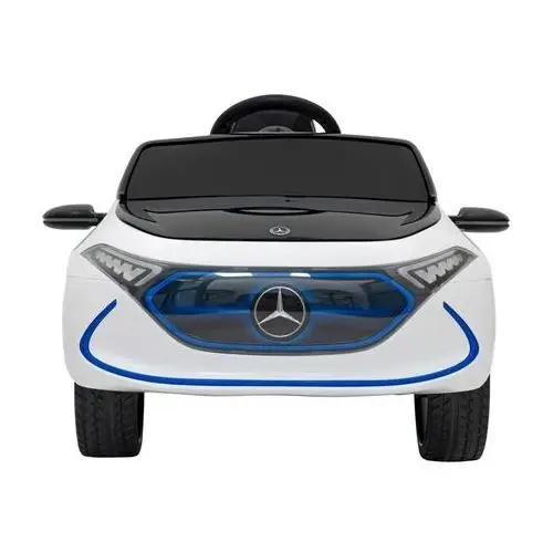 Ramiz Mercedes benz amg eqa dla dzieci biały + pilot + 5-punktowe pasy + eva + wyświetlacz mp3 + led 2