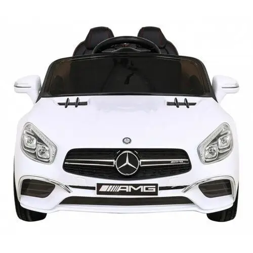 Mercedes benz amg sl65 s elektryczny dla dzieci biały + pilot + audio led + ekoskóra + eva + wolny start Ramiz 3