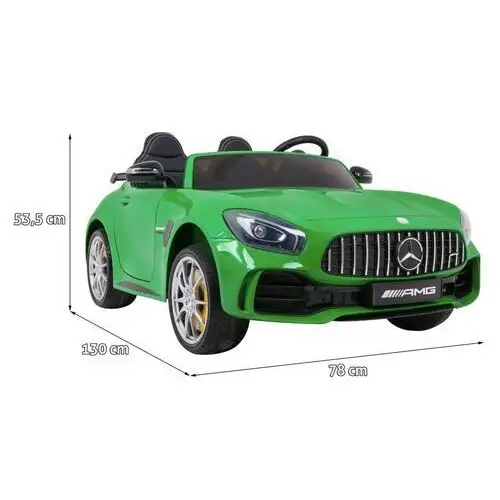 Mercedes-Benz GT R dla dzieci Lakier Zielony + Napęd 4x4 + Nawiew powietrza + Pilot + EVA + MP3 LED 2