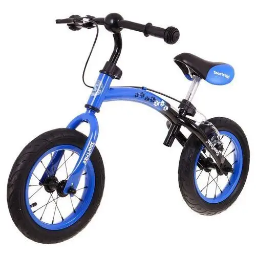 Ramiz Rowerek biegowy dla dzieci boomerang sportrike niebieski nauki jazdy + zmienny układ ramy