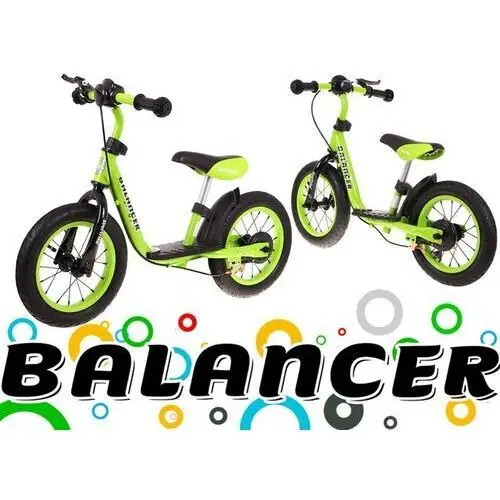 Rowerek biegowy SporTrike Balancer dla dzieci Zielony Pierwszy rowerek do Nauki jazdy 4