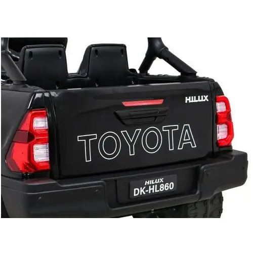 Ramiz Toyota hilux na akumulator dla dzieci czarny + napęd 4x4 + pilot + 2 bagażniki + radio mp3 + led 5