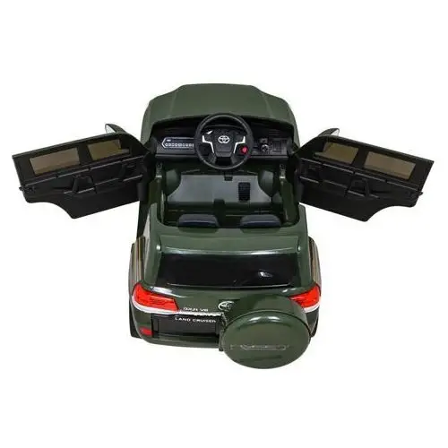 Toyota Land Cruiser na akumulator Zielony + Pilot + Schowek + EVA + Wolny Start + LED MP3, kolor zielony 5