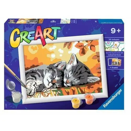 CreArt dla dzieci Malowanie po numerach Jesienne kotki