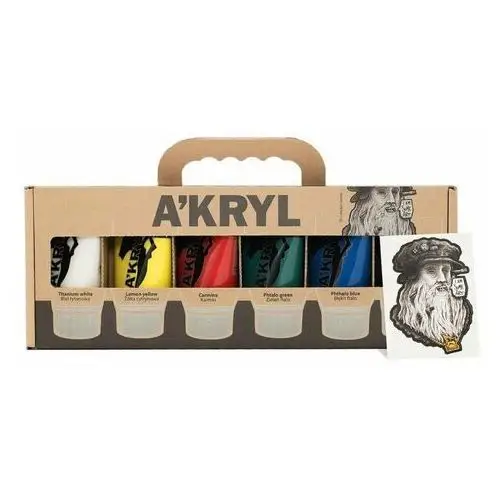 Komplet 6 farb akrylowych A`KRYL 100ml, Renesans