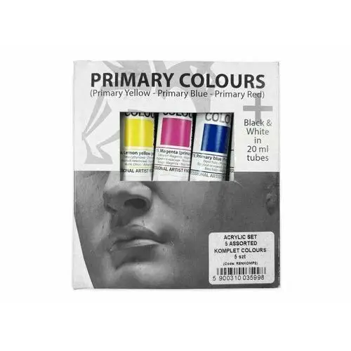 Renesans Zestaw farb akylowych 5x20ml primary colors