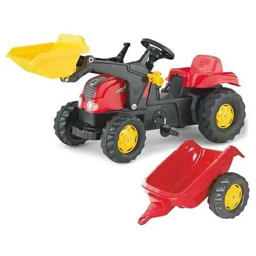 Rolly toys Traktor na pedały z łyżką i przyczepą czerwony 2-5 lat, rollykid