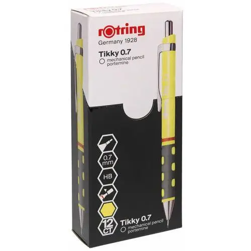 Rotring Ołówek automatyczny tikky 0.7mm neon żółty 2007220