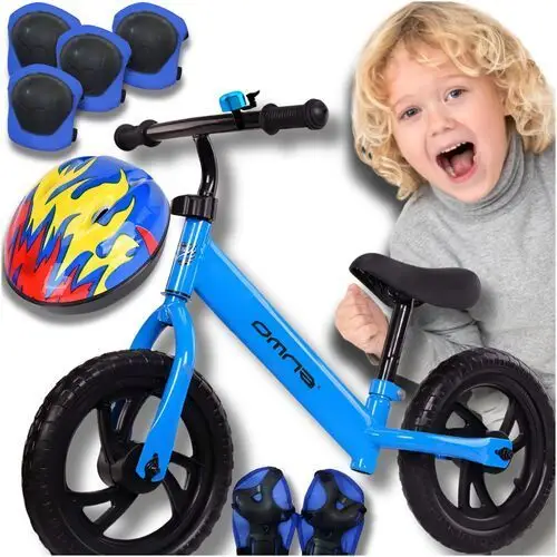 Rowerek biegowy dla dzieci kask ochraniacze