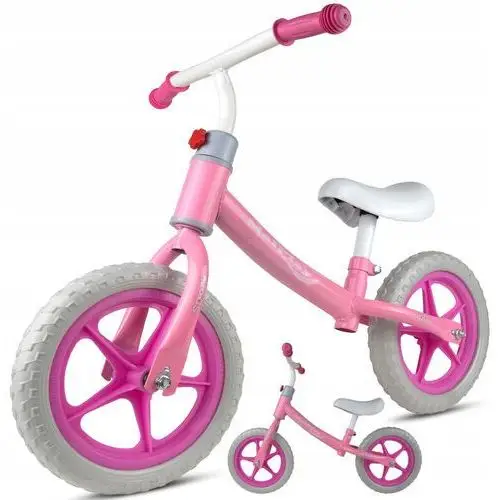 Rowerek Biegowy dla dziewczynki dziecka Różowy koła 12'' Eva z Regulacją