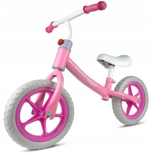 Rowerek biegowy różowo-biały dla dzieci