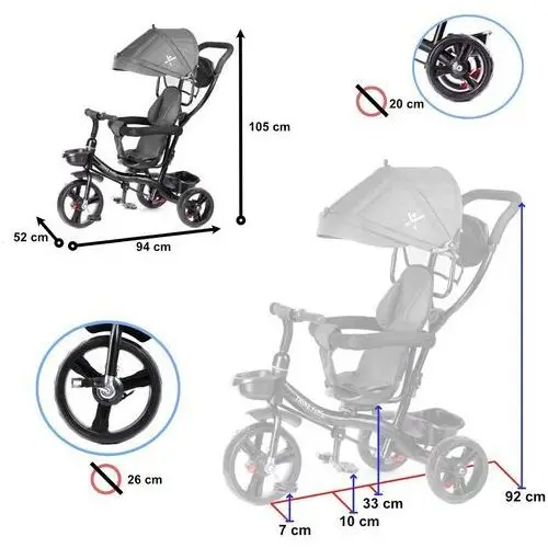 Rowerek trójkołowy Trike Fix Lite Szary 4