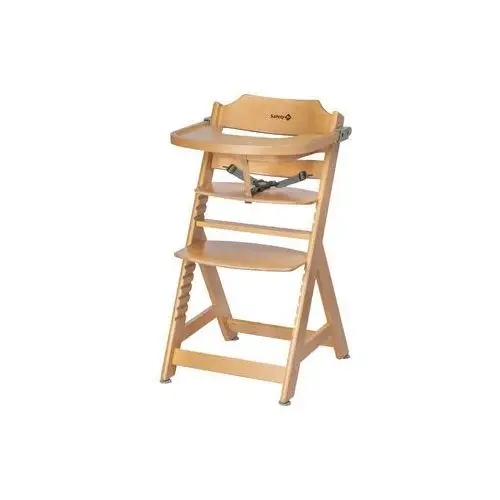 Safety 1st Drewniane krzesełko do karmienia Toto, rośnie wraz z dzieckiem, z blatem (Naturalny)