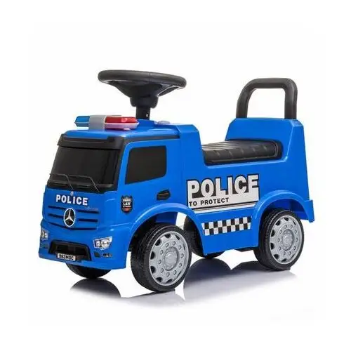 Jeździk pchacz dla dziecka mercedes antos policja - niebieski Sapphire kids