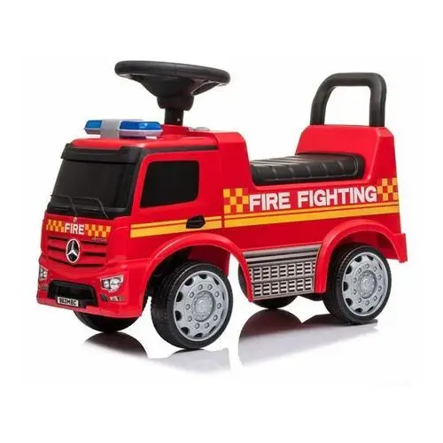 Jeździk pchacz dla dziecka Mercedes Antos wóz strażacki - czerwony, JEZDZIK657STRAZ