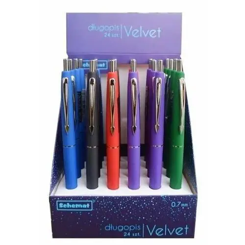 Długopis automatyczny niebieski VELVET Schemat 7616