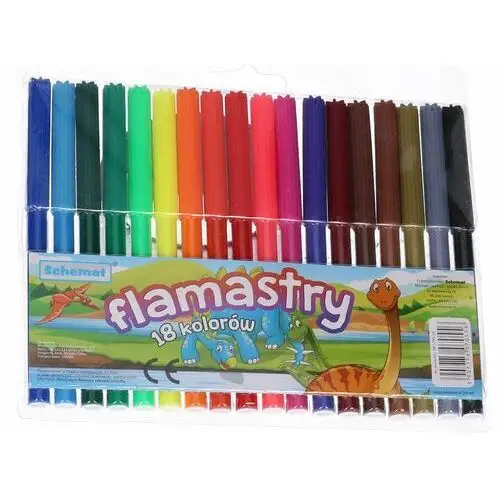 Schemat Flamastry mazaki, pisaki 18 kolorów