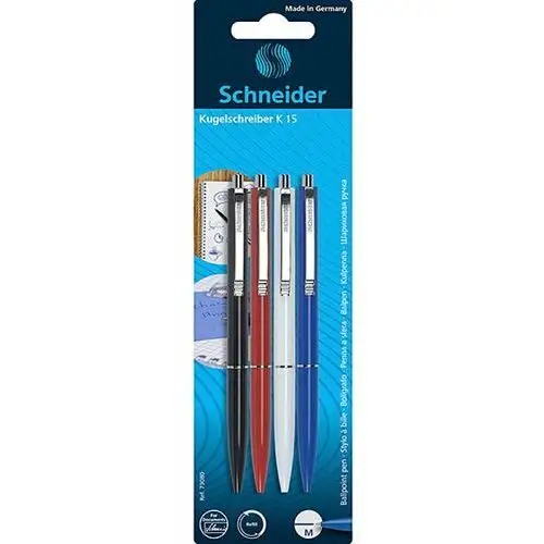 Schneider, Długopis automatyczny K15, 4 sztuki