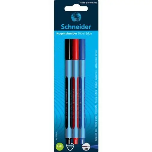 Schneider , długopis slider edge xb 1,4mm 3 szt. blister mix kolorów