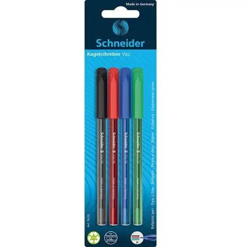 Schneider , długopis vizz m, zestaw 4 sztuki