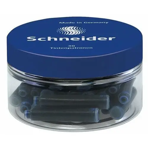 Schneider Naboje do piór, słoik, niebieskie, 30 sztuk