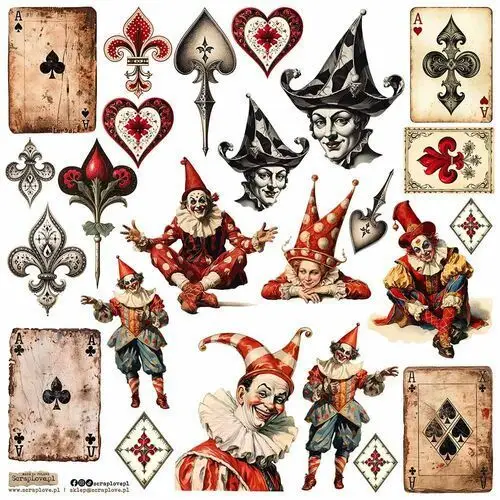 Scraplove.pl Naklejki papierowe 24x24 scraplove - circus 3