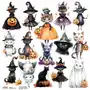 Scraplove.pl Naklejki papierowe 24x24 scraplove - halloween black cat 3 koty Sklep