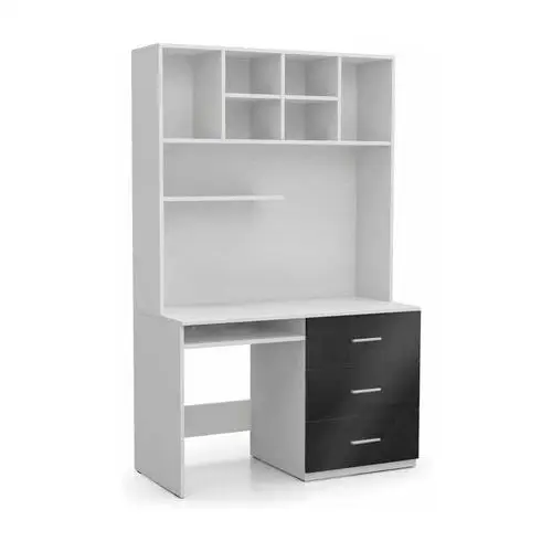 Selsey biurko melidre 120x60 cm z nadstawką czarny