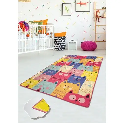 Dywan do pokoju dziecięcego dinkley koty kolorowy 100x160 cm Selsey 2
