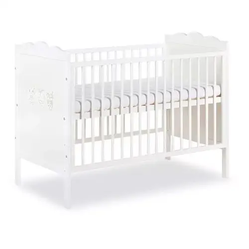 Selsey łóżeczko dziecięce honney 120x60 ze szczebelkami białe