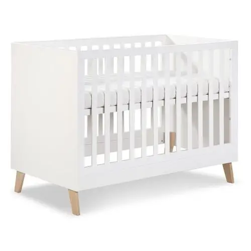 Selsey łóżeczko dziecięce nadija z barierką 120x60 cm biały dąb