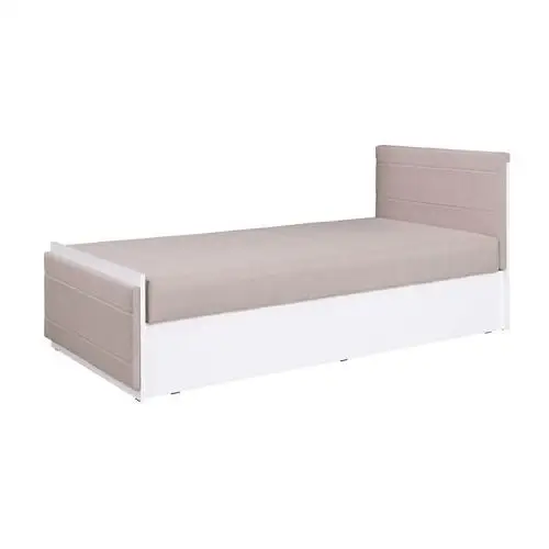 Selsey łóżko caspe z materacem i pojemnikiem 90x200 cm białe