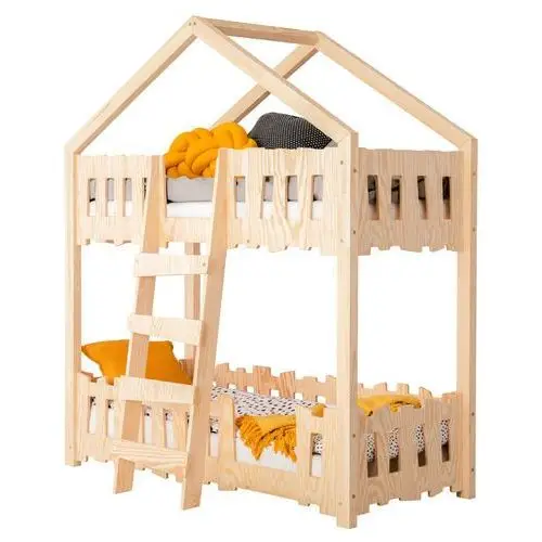 łóżko domek dla dzieci gella piętrowe 70x140 cm Selsey