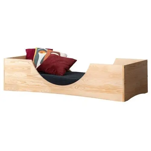 łóżko drewniane dla dzieci kiata z wysokimi barierkami 70x140 cm Selsey