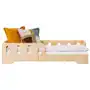 Selsey łóżko drewniane dla dziecka kyori z barierkami z wycięciami strona prawa 90x170 cm Sklep