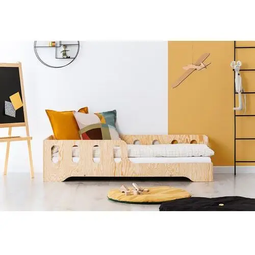 Selsey łóżko drewniane dla dziecka kyori z barierkami z wycięciami strona prawa 90x140 cm 2
