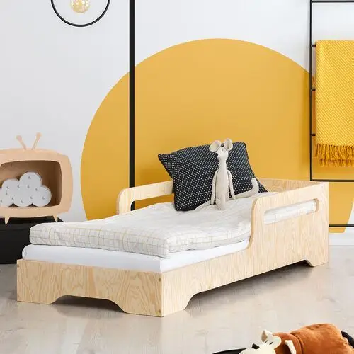 łóżko drewniane dla dziecka kyori z krótkimi barierkami 80x140 cm Selsey 2