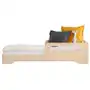 łóżko drewniane dla dziecka kyori z krótkimi barierkami 80x140 cm Selsey Sklep