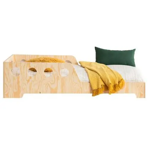 Selsey łóżko drewniane dla dziecka kyori z krótkimi barierkami w koła 80x150 cm