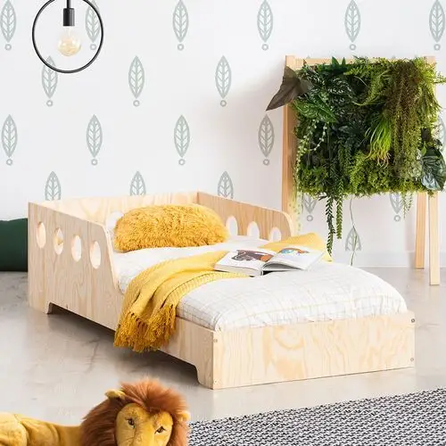 Selsey łóżko drewniane dla dziecka kyori z krótkimi barierkami w koła 90x200 cm 2