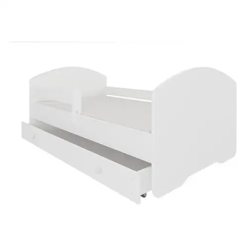łóżko dziecięce blasius 160x80 cm białe z barierką i szufladą Selsey