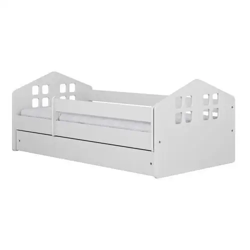 łóżko dziecięce bubup 140x80 cm z materacem białe Selsey