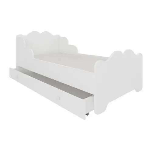 łóżko dziecięce mermi 140x70 cm białe z szufladą Selsey