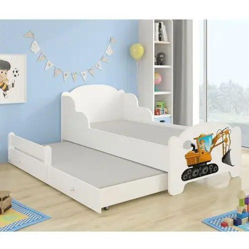 łóżko dzieciece podwójne mehir 160x80 cm koparka Selsey 2
