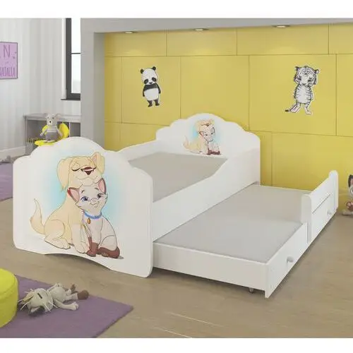 Selsey łóżko dziecięce podwójne ruhsen 160x80 cm pies i kot 2