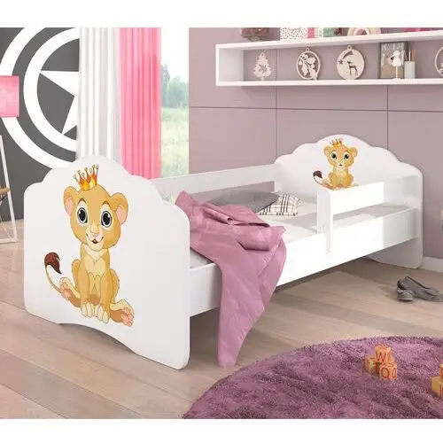 Selsey łóżko dziecięce sissa 140x70 cm lew z barierką 2
