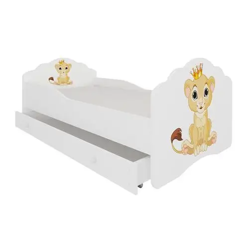 Selsey łóżko dziecięce sissa 140x70 cm lew z szufladą