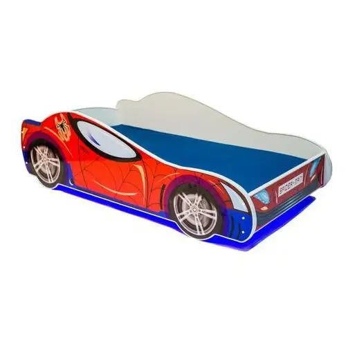 łóżko dziecięce tildora 160x80 cm w kształcie samochodu z led Selsey